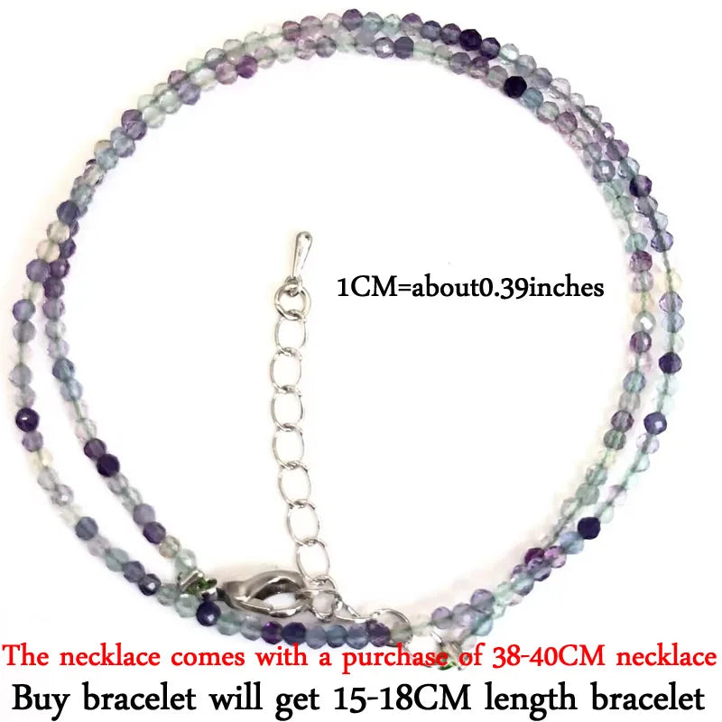 2mm Gemstone Beaded Necklace & Bracelet