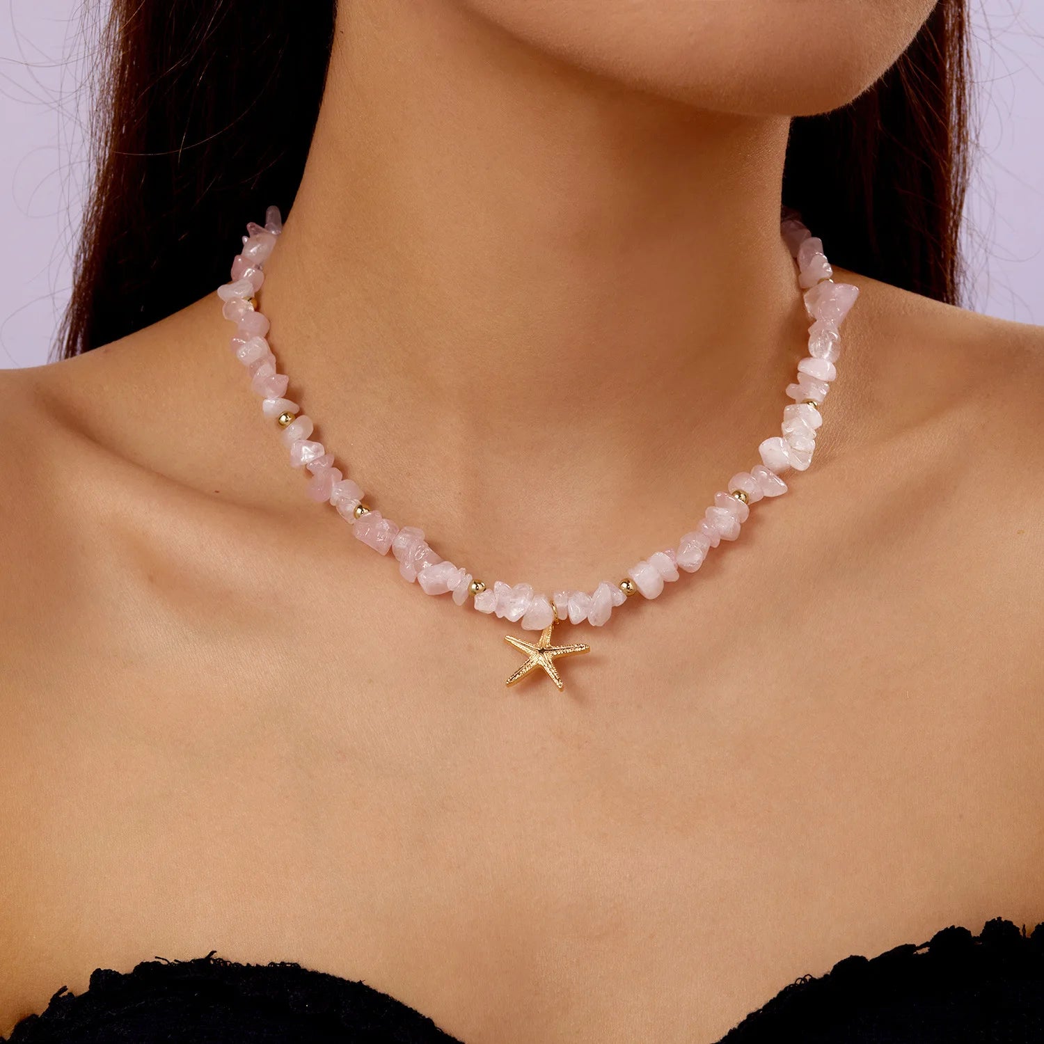 Beach Seashell and Starfish Handmade Beaded Boho Choker