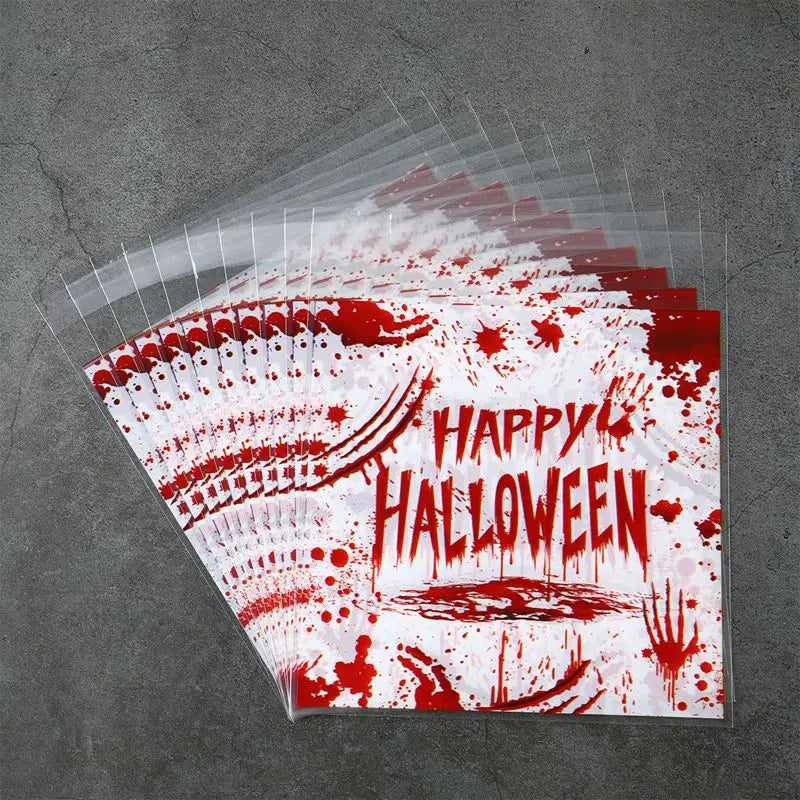 50PCS Halloween Candy Bags Halloween Party Decorations For Home 2024 Packaging Bag Pumpkin Party Ghost Halloween Decor Supplies - Charlie Dolly