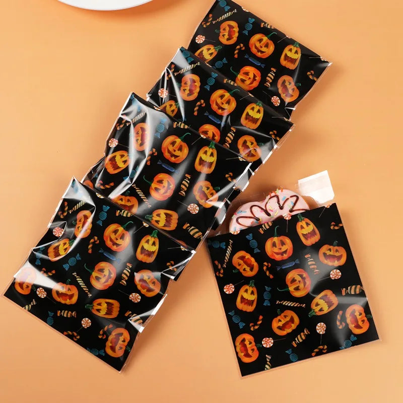 50PCS Halloween Candy Bags Halloween Party Decorations For Home 2024 Packaging Bag Pumpkin Party Ghost Halloween Decor Supplies - Charlie Dolly
