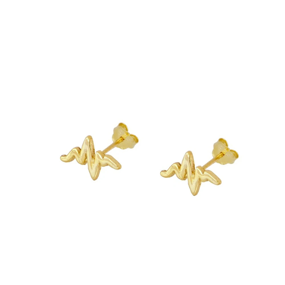 Gold Plated Hoop Stud Ear Cuff Earrings Set Jewelry