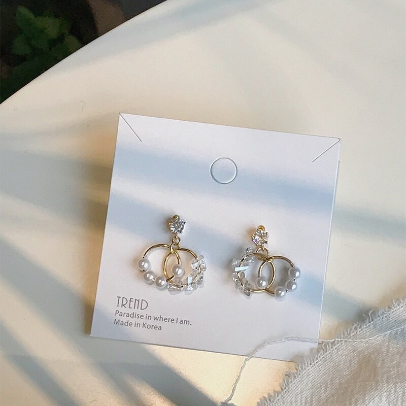 Starfish Shell Stud Earrings for Women Small Cute Earrings with Imitation Pearl Fashion Banquet Wedding Jewelry