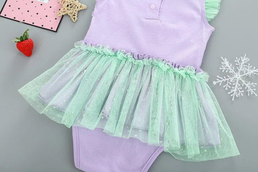 Baby Romper Tutu Dress with Headband Infant Baby Girl Princess Clothes Cute Design Kids Dress Halloween Party Costumes Outfit - Charlie Dolly