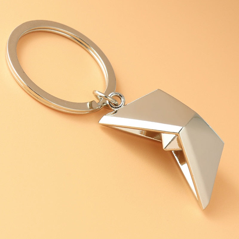 Men's Sailing Paper Boat Lovely Keychain Metal Alloy Boat Key Chains Key Rings Lucky Gift For Sailor Men Women Charms Pendant