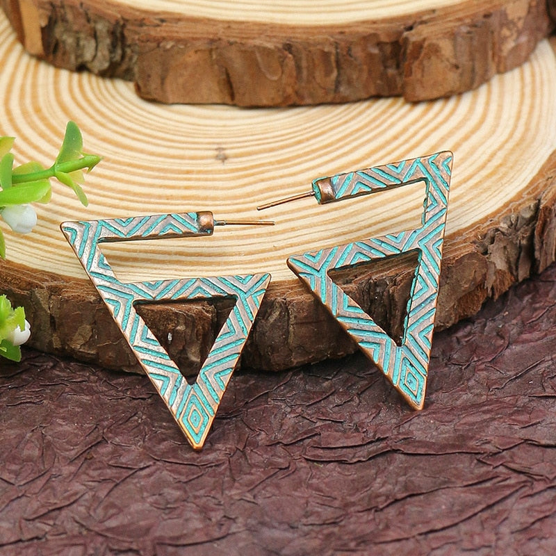 Exknl Fashion Vintage Drop Earrings For Women Alloy Crystal Ethnic Beads Boho Flower Earrings Colorful Dangle Earrings Jewelry