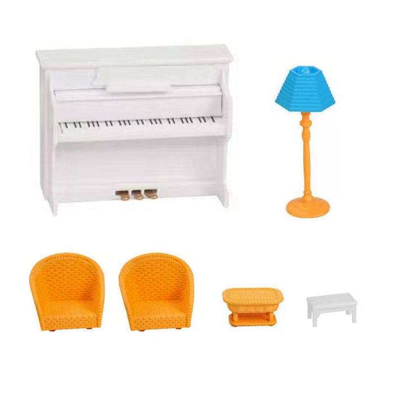 Hot Sale Cute Kawaii Pink 10 Items/Lot Miniature Dollhouse Furniture Accessory Kids Toys Kitchen Cooking Things For Barbie Game