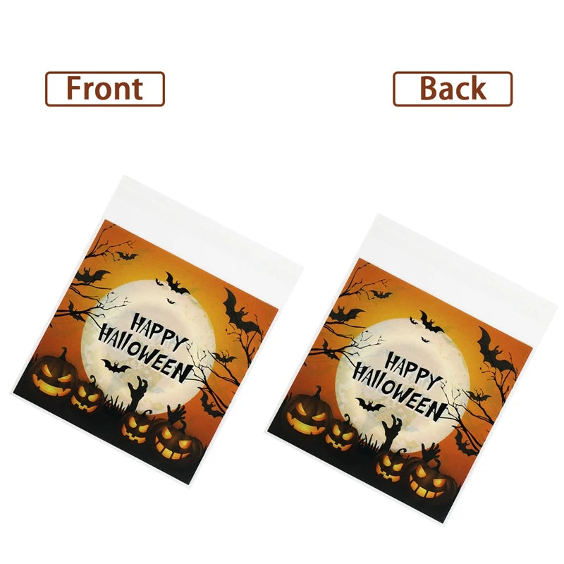 50PCS Halloween Candy Bags Halloween Party Decorations For Home 2024 Packaging Bag Pumpkin Party Ghost Halloween Decor Supplies - Charlie Dolly