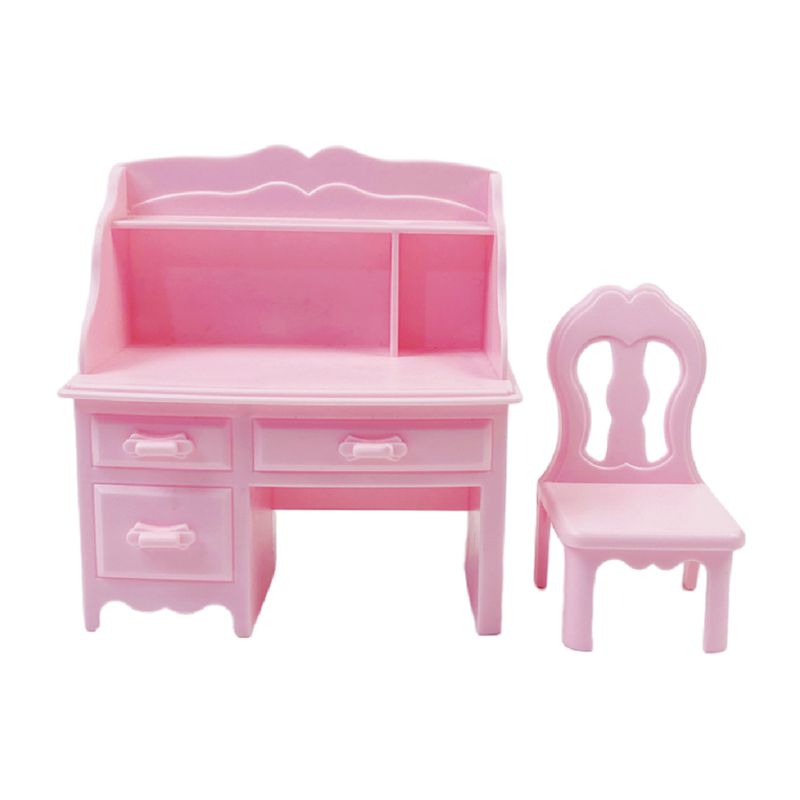 Hot Sale Cute Kawaii Pink 10 Items/Lot Miniature Dollhouse Furniture Accessory Kids Toys Kitchen Cooking Things For Barbie Game