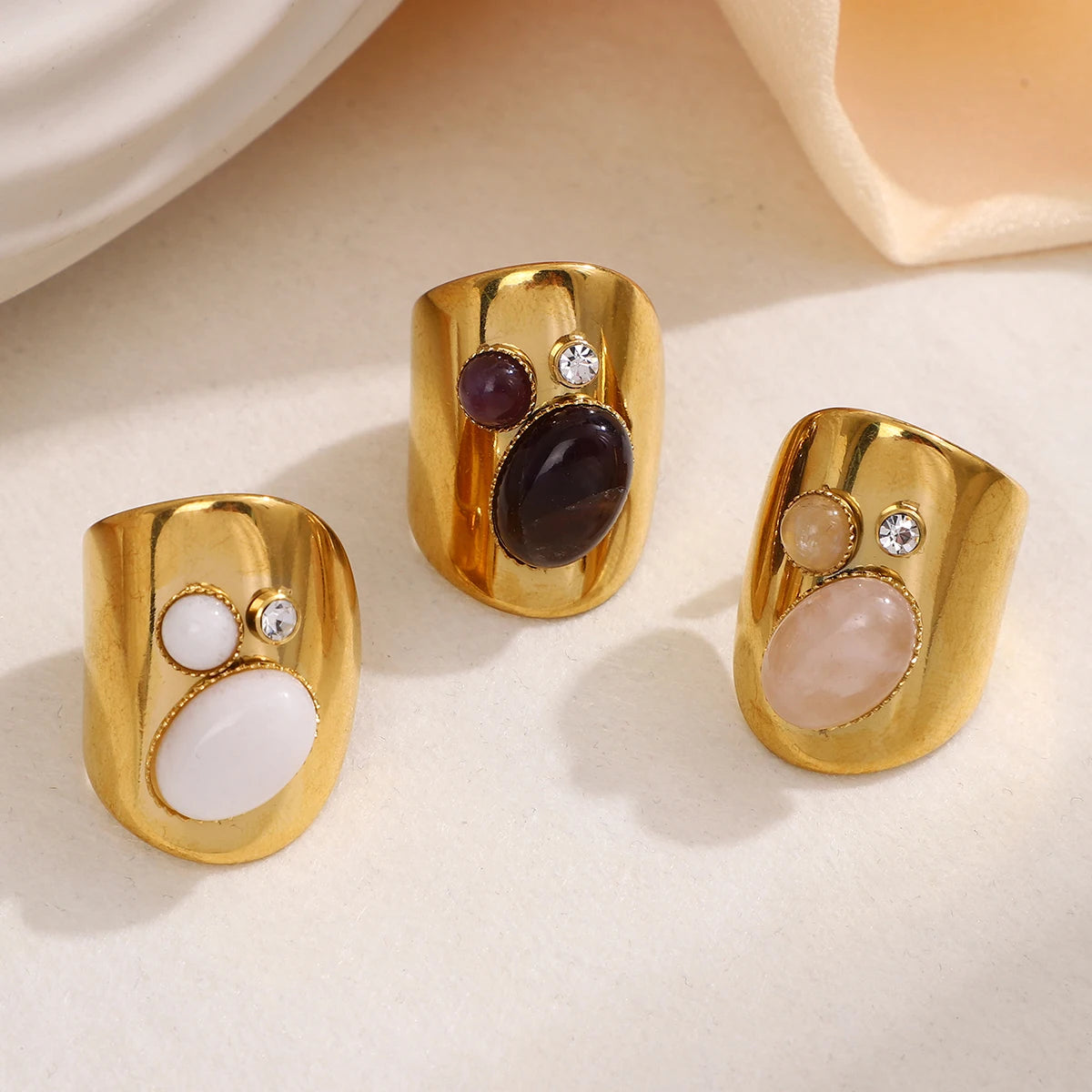 Vintage Boho Zircon Statement Ring