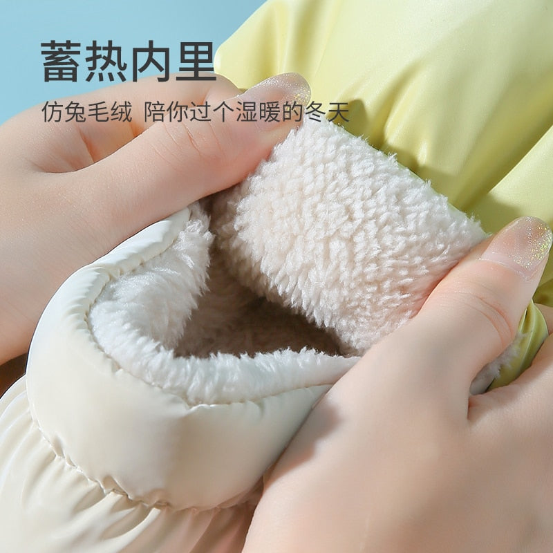 EOFK Women Slipper Winter Thick Bottom House Warm Short Plush Couple Fashion Casual House Daily Woman Shoes Footwear