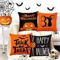 Halloween Pumpkin Ghost Pillowcase Happy Halloween Party Decorations For Home 2024 Trick or Treat Spider Bat Cat Pillow Covers - Charlie Dolly
