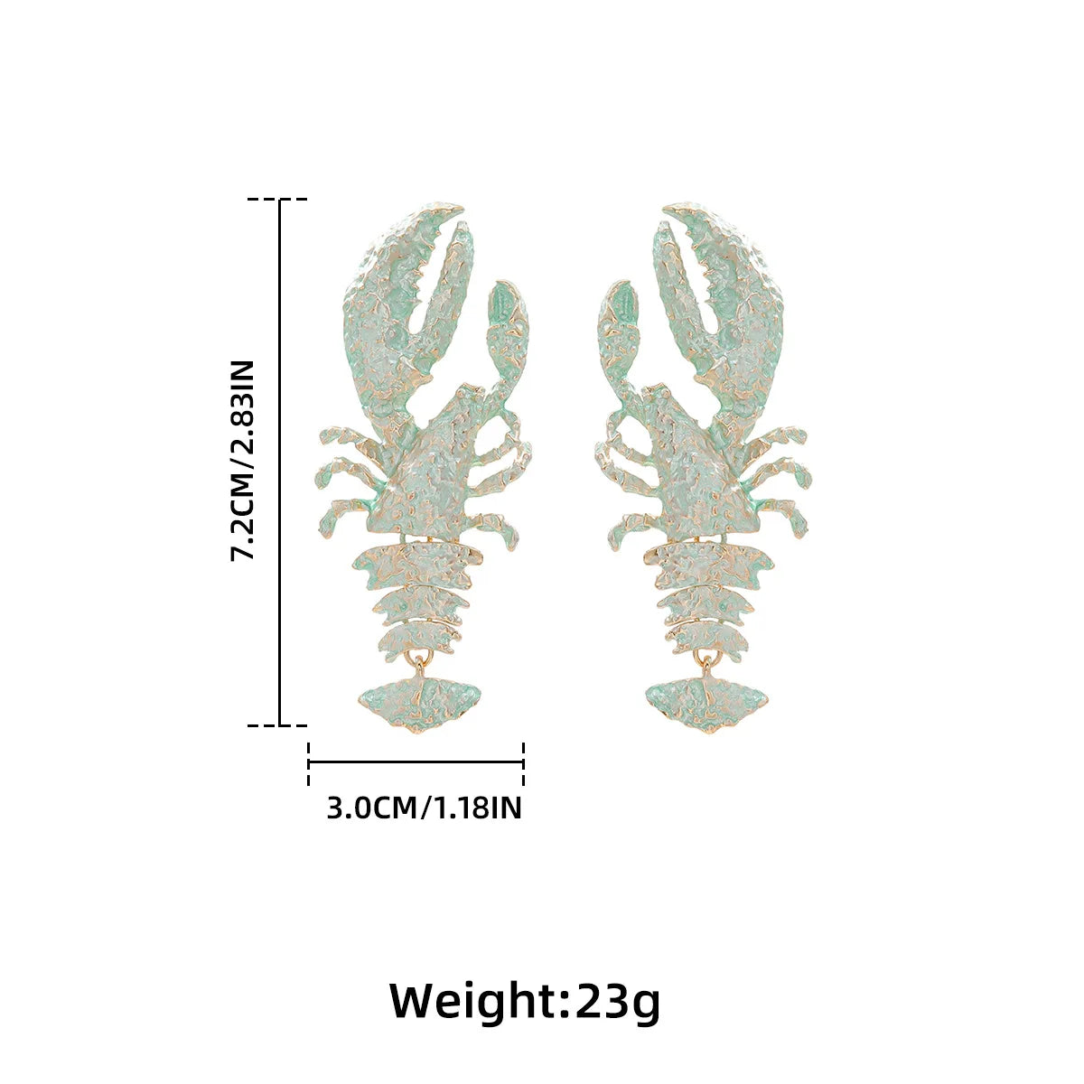Enamel Lobster Ocean Drop Earrings Jewelry