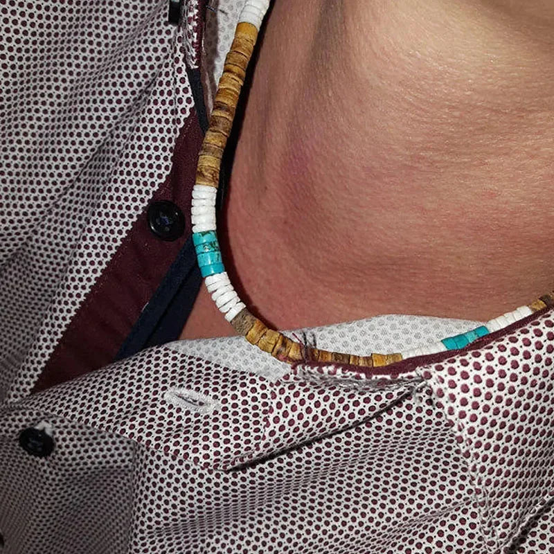 White Puka Shell Surf Boho Necklace