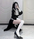 Cute Women Anime Nun Costume Cosplay Shows Outfit Sexy Ladies Halloween Performance Fancy Dress Up Sister Cos Uniform - Charlie Dolly