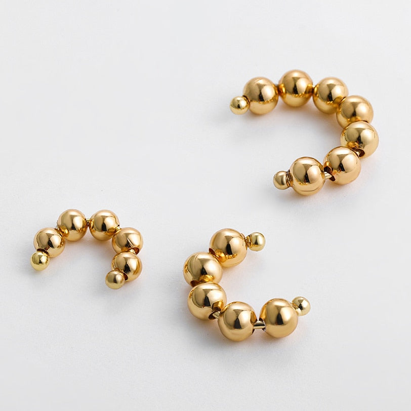 2023 New Fashion Pearl Ear Cuff Bohemia Stackable C Shaped CZ Rhinestone Small Earcuffs Clip Earrings for Women Wedding Jewelry