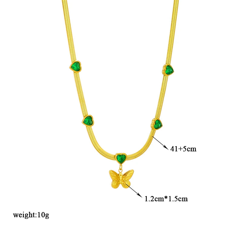Butterfly, Moon Lock & Evil Eye Multilayer Boho Choker Necklace, Witchy Layered Talisman