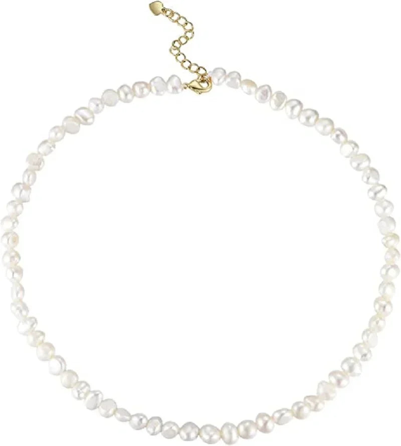 Natural Baroque Freshwater Pearl Boho Choker Necklace