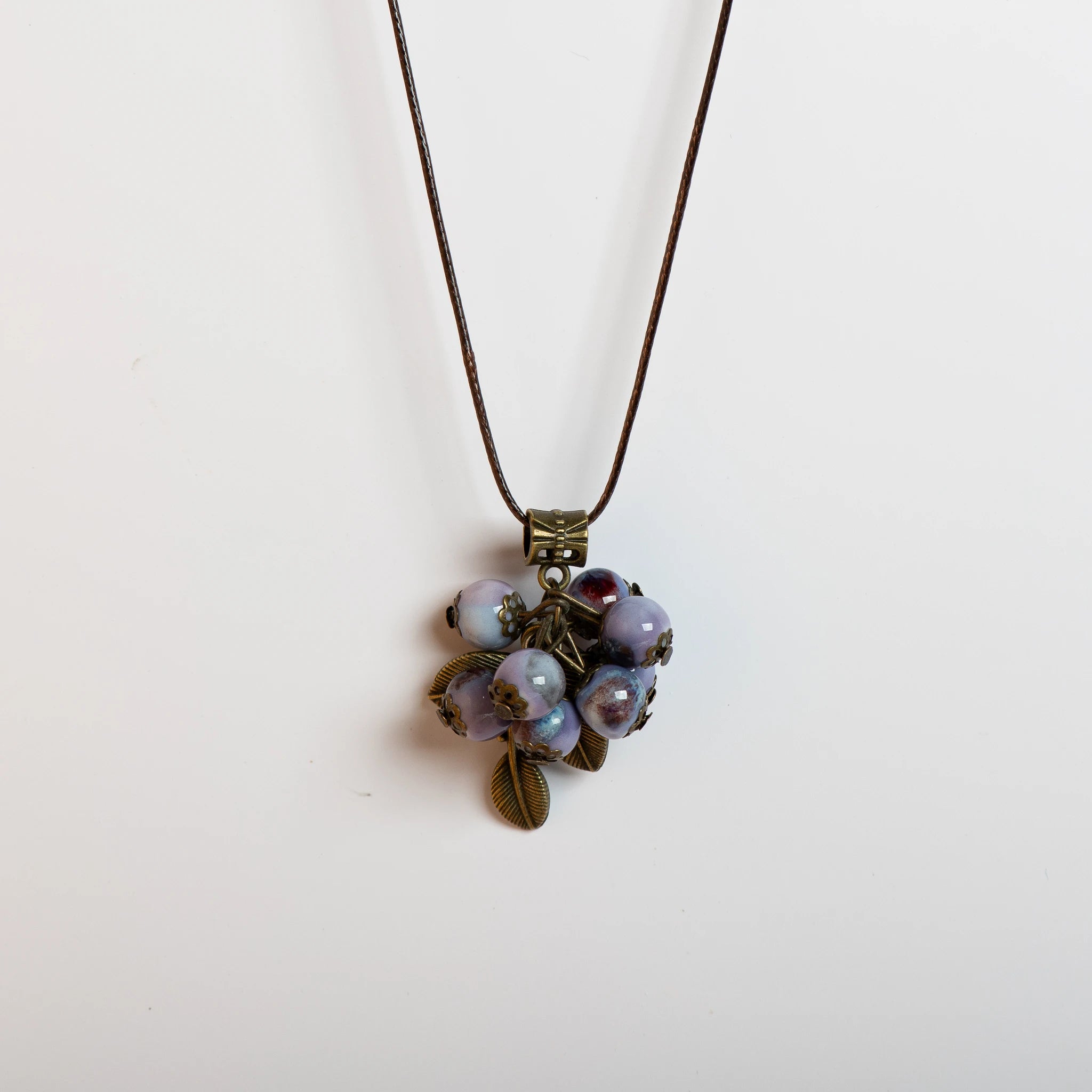 Handmade Ceramic Bead Adjustable Long Necklace Jewelry