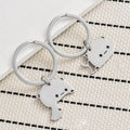 Cute Cat Keychain Stainless Steel Key ring Couple Lover Animal Matching Keyring Pendants Valentine's Day Gift - Charlie Dolly