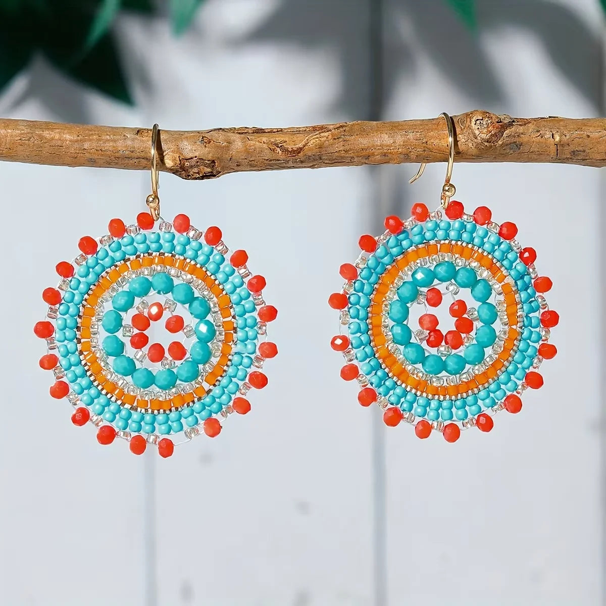 Rhinestone Floral Swing Drop Earrings Jewelry