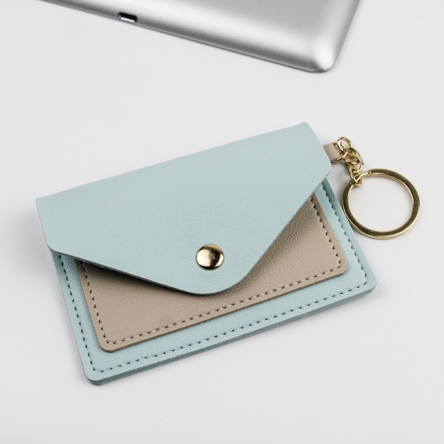 Korean Version Card Holder Cute Student Candy Color Ultra-thin Wallet Multi-card ID Holders Package Keychain Small Wallet Purse