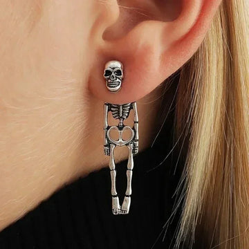 New Halloween Skull Skeleton Drop Earrings for Women Fashion Trend Gothic Jewelry Gift Hip Hop Rock Cool Dropped Earrings Men - Charlie Dolly