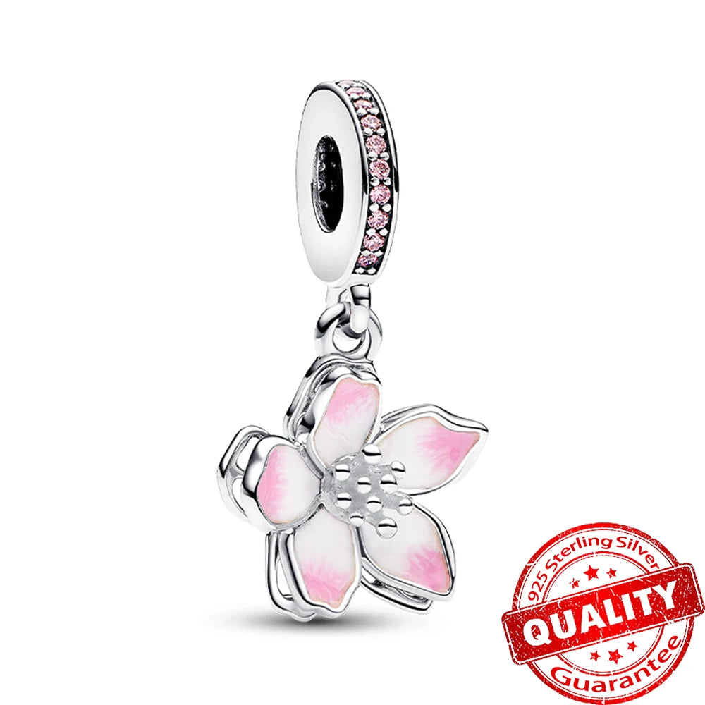 S925 Silver Lotus, Coral, Seahorse & Fortune Bag Pendant, Sacred Prosperity Amulet