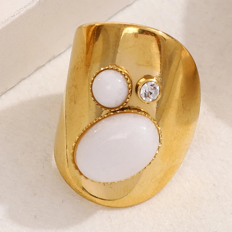 Vintage Boho Zircon Statement Ring