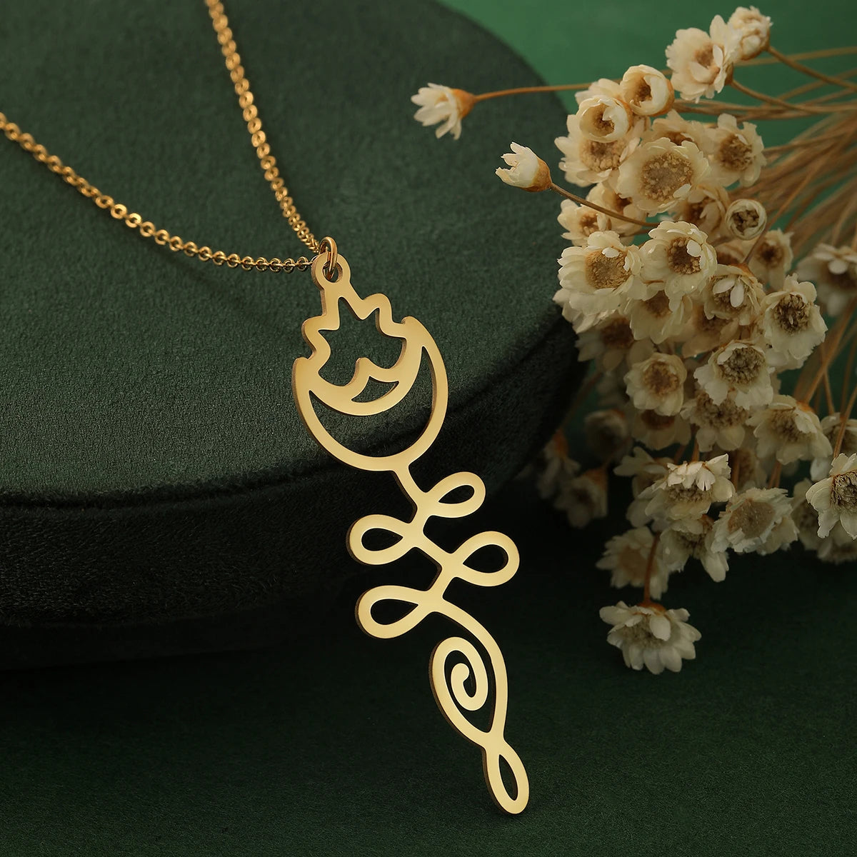 Dainty Lotus, Books, Phoenix & Comedy Tragedy Mask Pendant Necklace, Symbolic Choker Set