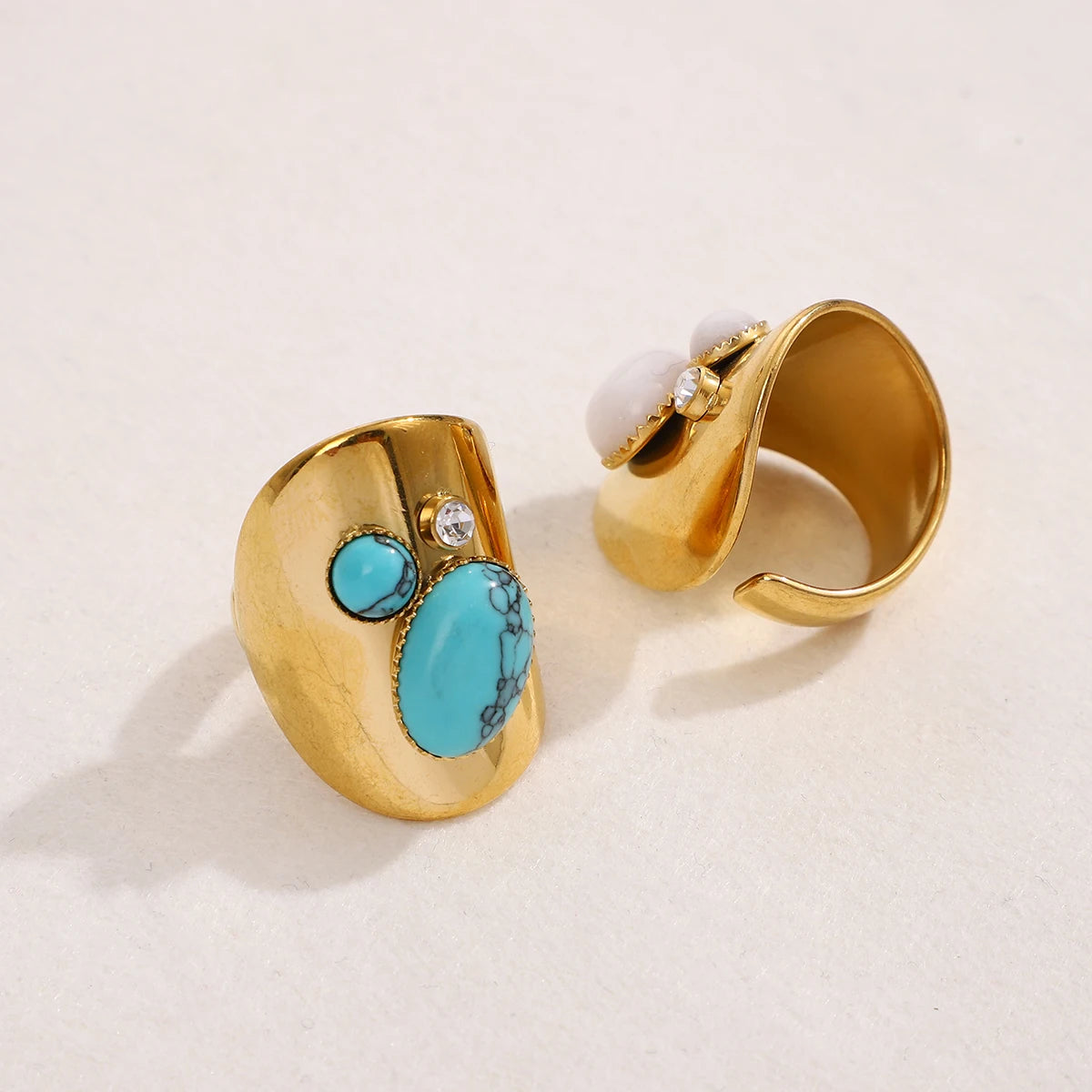 Vintage Boho Zircon Statement Ring