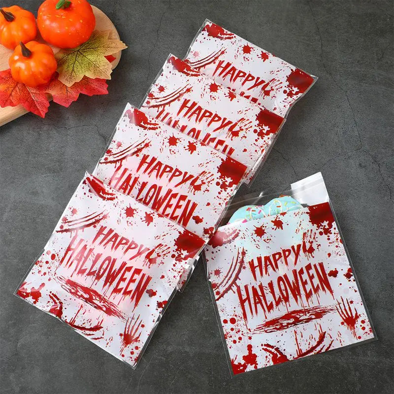 50PCS Halloween Candy Bags Halloween Party Decorations For Home 2024 Packaging Bag Pumpkin Party Ghost Halloween Decor Supplies - Charlie Dolly