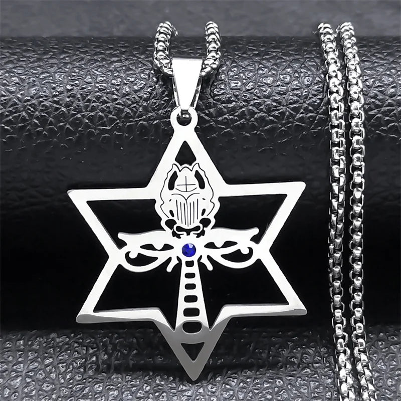 Hamsa Hand, Ankh, Lotus & Eye of Horus Pendant, Egyptian Protection Amulet