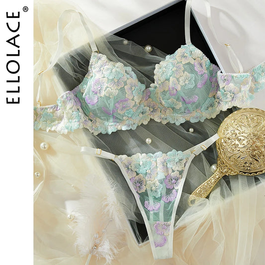 Ellolace Fancy Lingerie Sexy Delicate Underwear Lace Embroidery Bilizna Set Fairy Intim Goods Onlyfans Kit Beautiful Brief Sets - Charlie Dolly