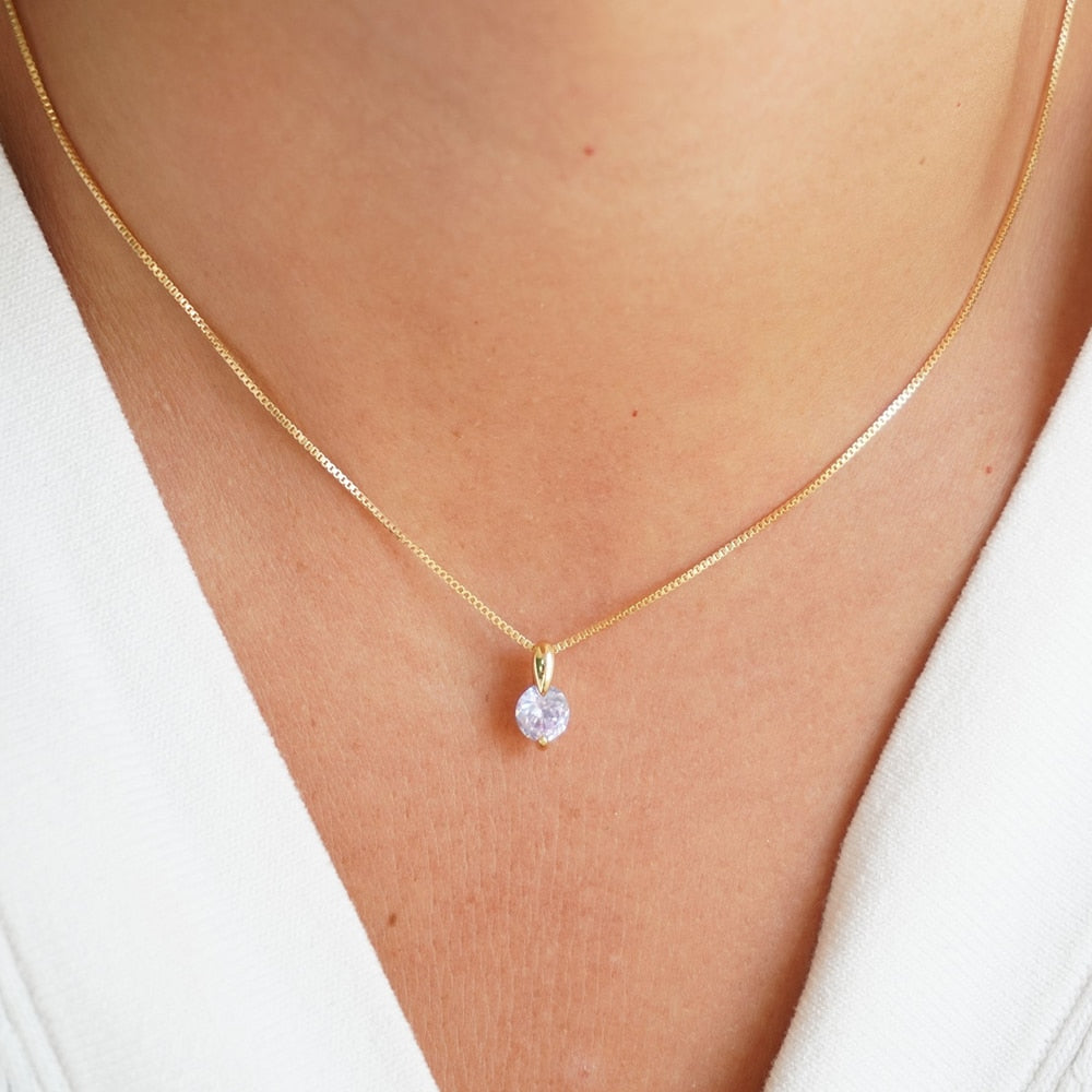 Gold Color Irregualr Choker Necklace For Women Love Heart Crystal Clavicle Chain Necklace Wholesale Jewelry