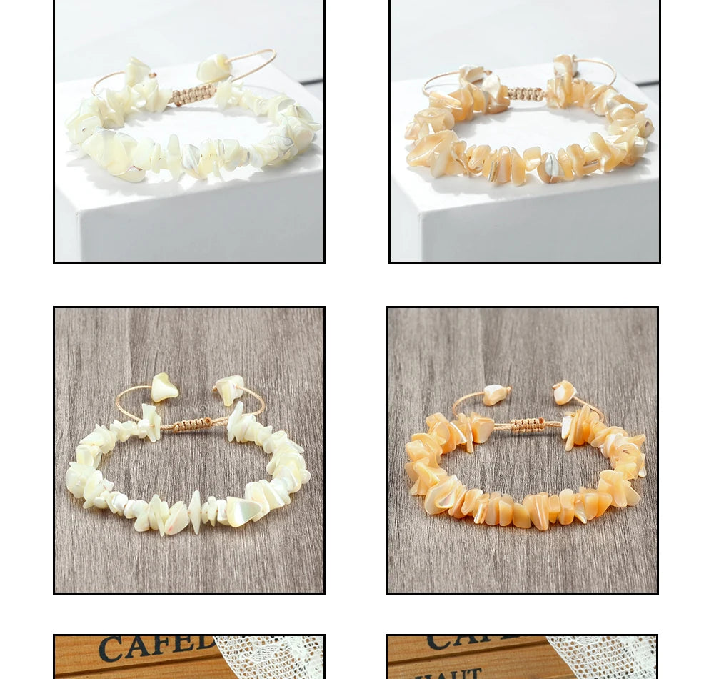 Freshwater Shell and Mother of Pearl Boho Bracelet