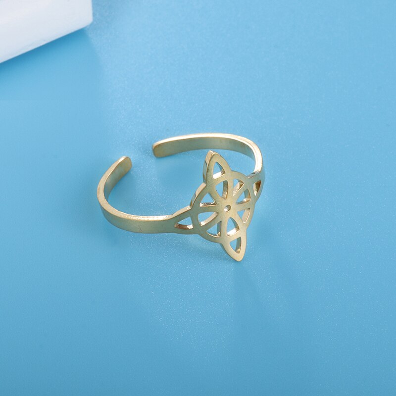 Silver Color Witch Knot Necklace for Women Stainless Steel Choker Necklaces Vintage Amulet Protection Supernatural Jewelry Sets