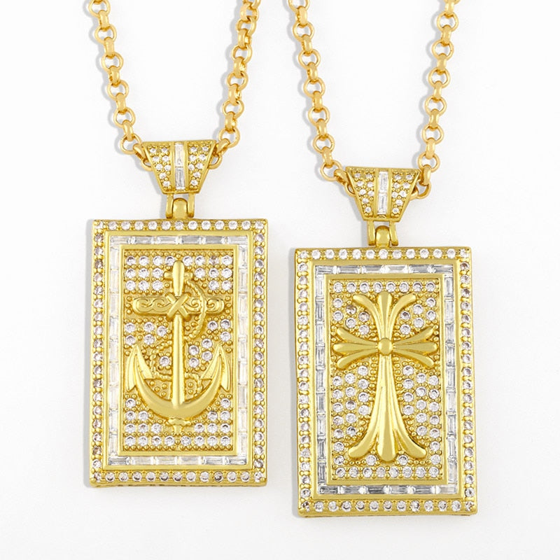 Andralyn New clavicle chain cross Virgin Mary pendant creative Tower necklace wholesale