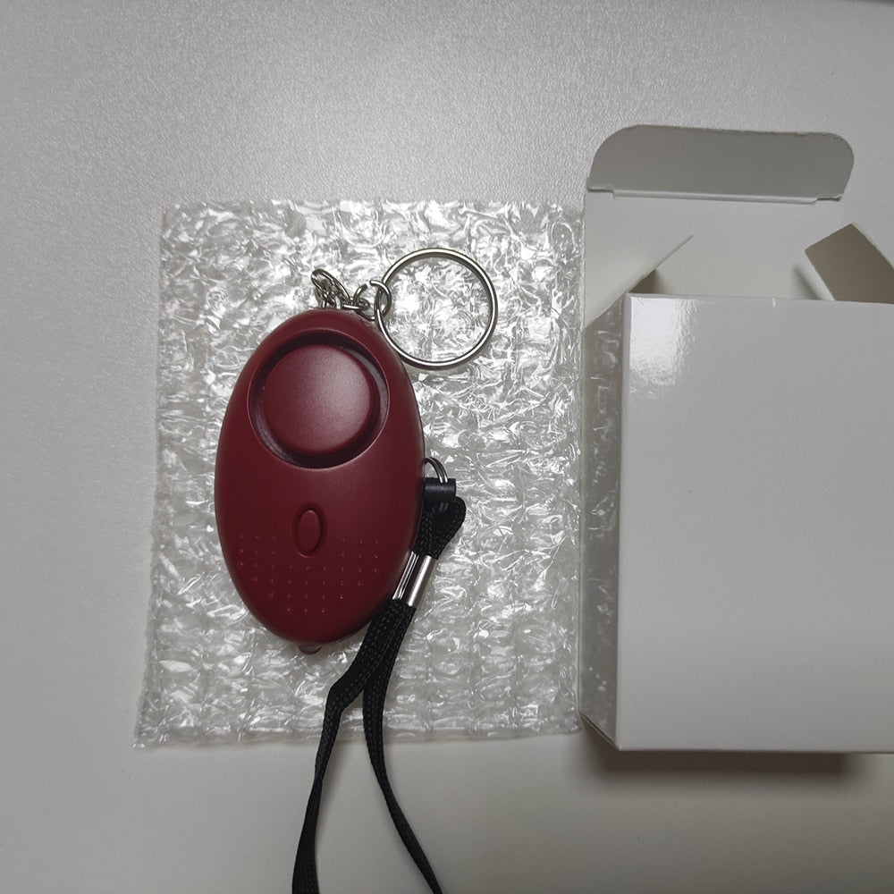 Portable Self Defense 130dB Anti Aggression Personal Security Alarm Keychain LED Lights Emergency Safety For Women