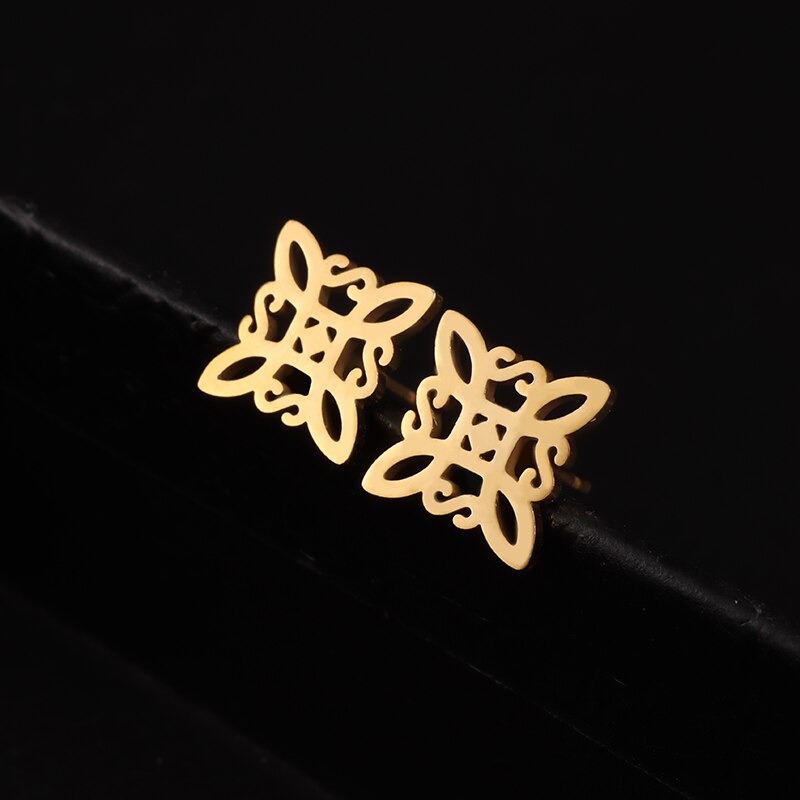 Silver Color Witch Knot Necklace for Women Stainless Steel Choker Necklaces Vintage Amulet Protection Supernatural Jewelry Sets