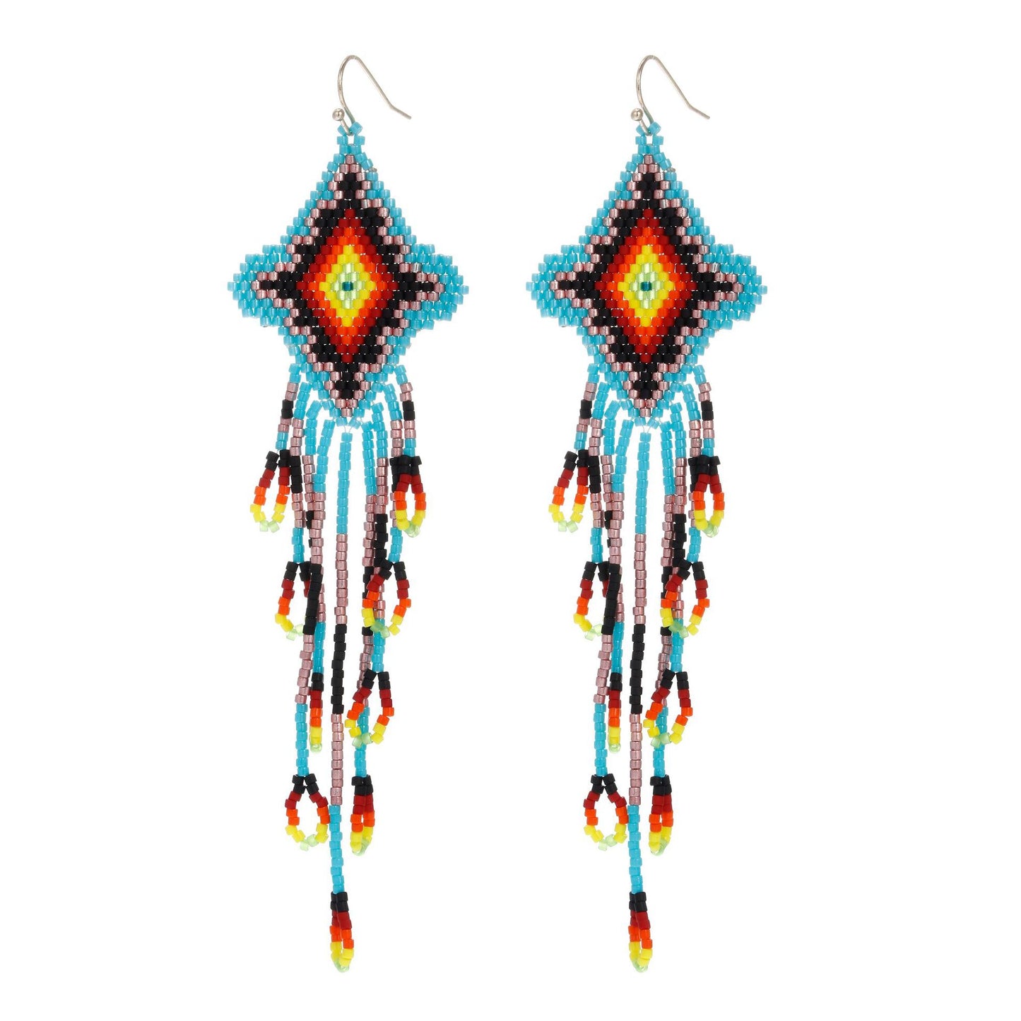 LIMAX Bohemian Earrings 2022 Beads Long Earrings Ethnic Style Drop Earings Fashion Jewelry Bijoux Femme Statement Earrings