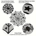 Halloween Black Lace Placemat Happy Halloween Party Decorations 2024 For Home Spider Web Tablecloth Kitchen Dining Table Covers - Charlie Dolly