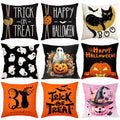 Halloween Pumpkin Ghost Pillowcase Happy Halloween Party Decorations For Home 2024 Trick or Treat Spider Bat Cat Pillow Covers - Charlie Dolly