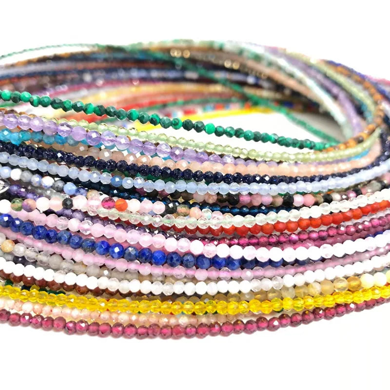 2mm Gemstone Beaded Necklace & Bracelet
