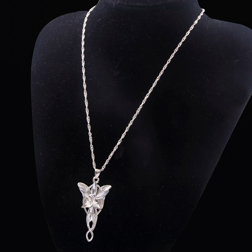 Arwen Evenstar Elf Princess Pendant Necklace, Crystal Twilight Star Fantasy Talisman