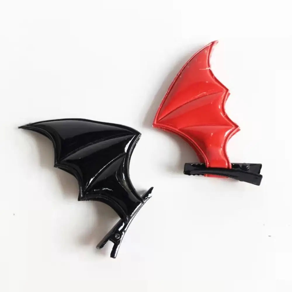 Bat Wings Shape Hairpins Halloween Devil Ears Headband Punk Hair Clip Gothic Costume Haunted House Party Adults Kids Head Decor - Charlie Dolly
