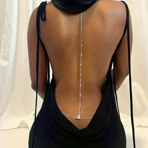 Gold Starfish, Shell and Pearl Backdrop Body Chain