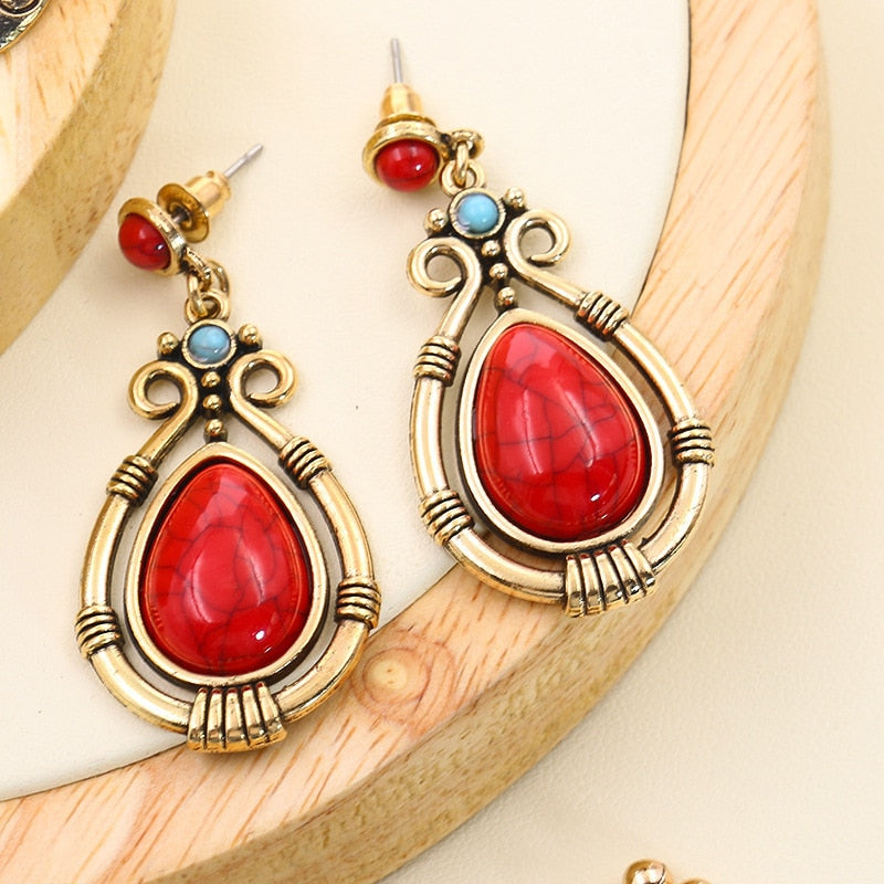 Exknl Big Long Drop Earrings for Women Geometric Bell Bohemian Cross Vintage Tassel Flower Earrings Fashion Jewelry Accessories