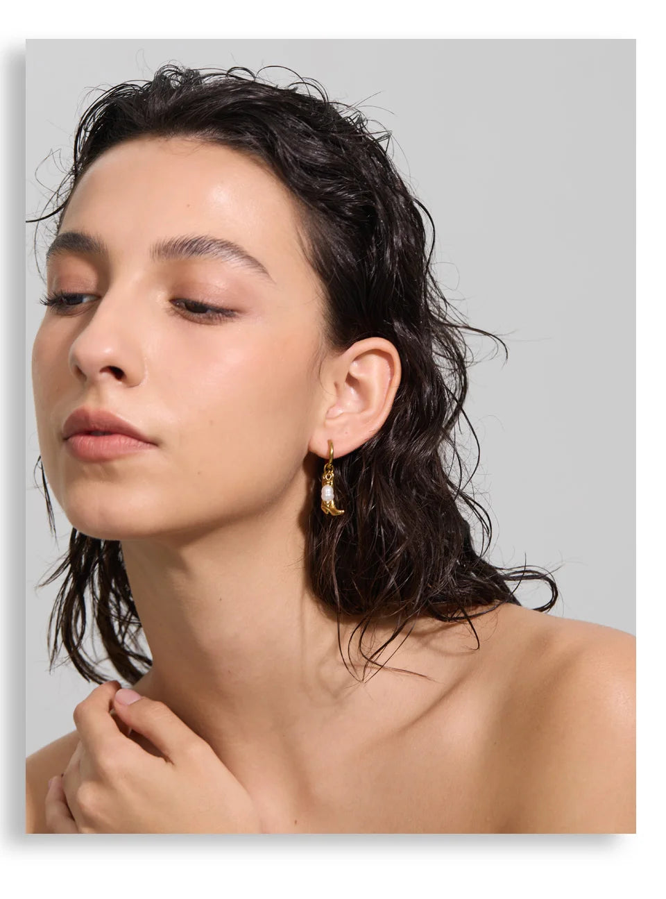 Natural Tiger Stone Boot Charm Drop Hoop Earrings, Stainless Steel Vintage Jewelry