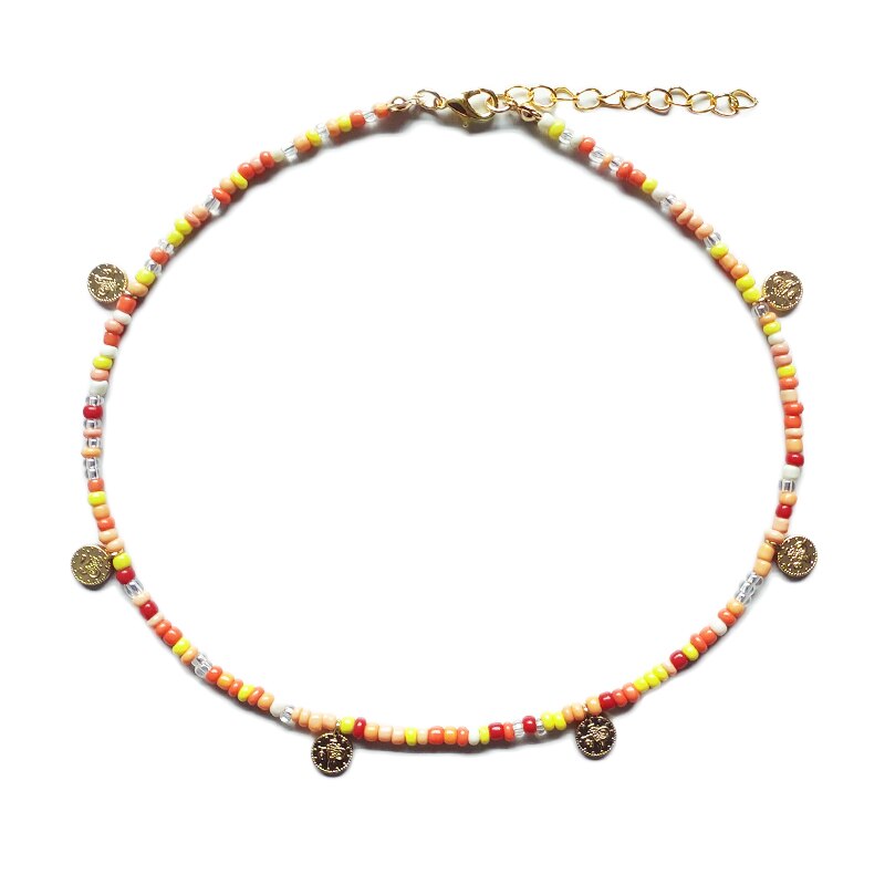Exquisite Beaded Crystal Natural Shell Necklace Ohemia Style Handmade Women Statement Collares De Moda Beach Jewelry Friendship
