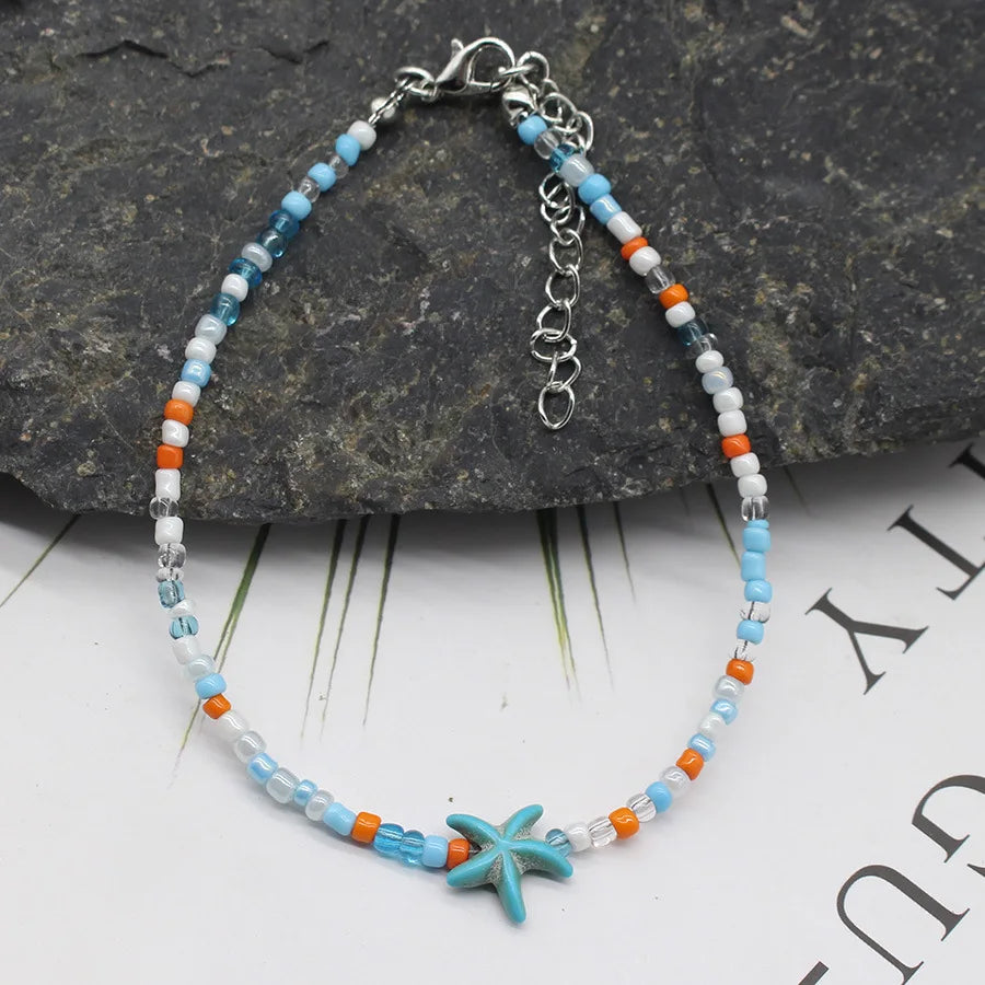 Beach Seashell and Starfish Handmade Beaded Boho Choker